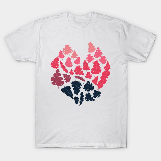 Heart leaf colors T-Shirt by Lasse Egholm